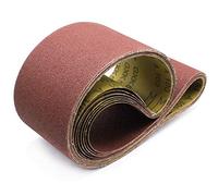 Lot de 30 bandes abrasives 100 x 914 en grain 80 ponceuses à bande abrasive en tissu pour ponceuse à bande