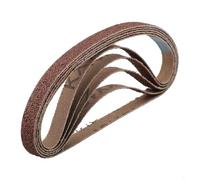 Lot de 30 bandes abrasives en oxyde d'aluminium - Grain 60-600 - Assortiment pour le polissage du bois, du métal et du plastique - Compatible avec ponceuses à bande (240#) - 10 x 330 mm