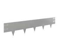 Lot de 30 bordures de gazon 100 x 20 cm en acier argenté | Flexible, résistant aux intempéries, peinture en poudre, pour jardin et allées