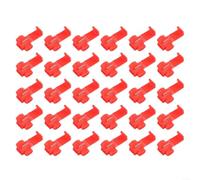 Lot de 30 bornes de connexion rapide rouges en plastique PP avec laiton étamé, installation sans effort sans soudure, taille 32 x 20 x 22 mm, parfaites pour la réparation de harnais automatique