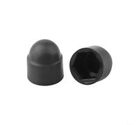 Lot de 30 cache-écrous hexagonaux en nylon PA66, capuchons de protection noirs pour vis hexagonales M5 x 8/M6 x 10/M8 x 13, (6 x 10 mm)