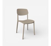 Produce Shop Rivena Lot de 30 chaises modernes en polypropylène pour événements et jardin - Taupe