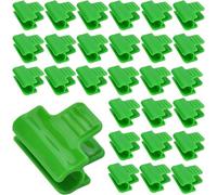 Lot De 30 Clips En Plastique - Aqsacokiya - Pour Serre, Filet, Tuteur Diamètre Extérieur De 16 Mm - Cerceau Tunnel De Filet Vert