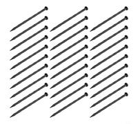 Lot de 30 clous de bordure de paysage en spirale en nylon noir de 20,3 cm avec pointe pointue pour une fixation sûre dans tous les types de sol, ancrage robuste