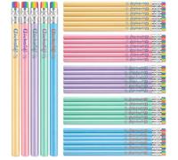 Lot de 30 crayons Bonne chance Set de crayons avec messages Cadeau de départ pour élèves de primaire Crayons HB triangulaires avec gomme Cadeaux Bonne chance des enseignants (Stylo porte-bonheur)