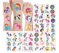 Lot de 30 feuilles de tatouages temporaires pour enfants, motif licorne My Little Pony, tatouages temporaires pour filles et garçons, tatouages imperméables pour filles, mignons, cadeaux, festival