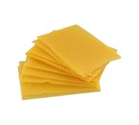 Lot de 30 fondations de cire d'abeille pure 13,3 x 9 cm pour la construction de nids - Fond de teint en diagonale pour ruches britanniques