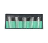 Lot de 30 forets à tige de 3 mm avec revêtement émeri pour outils rotatifs, pointe de 1 mm pour bijoux, verre, pierre, polissage, bricolage avec boîte de rangement (poignée de 2,35 mm)