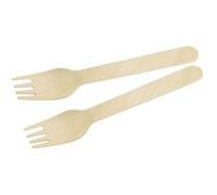 Lot de 30 fourchettes en bois jetables 16 cm Fackelmann Move Bois brun G