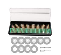 Lot de 30 fraises diamantées, 10 disques coupe 22 mm, lames scie avec 2 mandrins 3 for céramique, alliage, bois, métal, bricolage wanglan