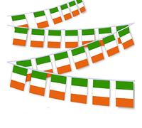 Lot de 30 guirlandes de drapeau irlandais de 9,7 m, bannière de décoration pour extérieur, intérieur, patio, cour