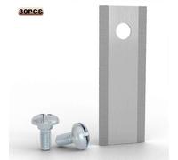 Lot de 30 lames de rechange pour tondeuse à gazon Stiga, monotrou, en acier inoxydable, 44,5 mm