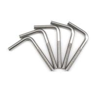 (Lot de 30) M5x80mm boulons d'ancrage en forme de L en acier inoxydable 304 à angle droit longs et carrés