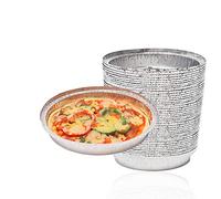 Lot de 30 moules ronds jetables en aluminium de 23 cm, moules à gâteau jetables et moules en aluminium pour la cuisson, la congélation et le stockage