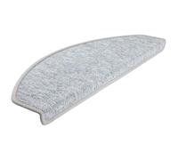 Lot de 30 paillassons pour escaliers, 65 x 24 x 4 cm, gris clair | 100 % PP nœud, lavable et pliable, rubans adhésifs double face, usage intérieur, coulissant