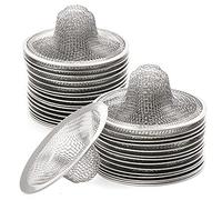 Lot de 30 passoires d'évier en Maille en Acier Inoxydable de 7 cm de Haut et 2,5 cm pour éviers de Cuisine, éviers de Salle de Bain, canalisations de Douche, lavabo