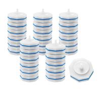 Lot de 30 pièces de rechange pour brosse de toilette, têtes en éponge pour le nettoyage, accessoires de salle de bain, facile à utiliser, kit de démarrage de brosse, hygiène des toilettes, outils de