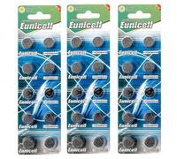 Lot de 30 Piles Bouton alcalines AG10 Type G10 LR54 LR54SW LR1130 L1130E LR1130SW LL1131 L1131E SR1130W 389 390