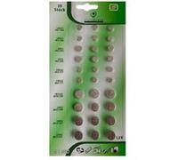 Lot de 30 Piles bouton plates Alkaline 1,5V compatibles AG1/AG3/AG4/AG10/AG12/AG13 - Visiodirect -