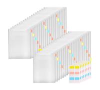 Lot de 30 pochettes transparentes pour documents de bureau avec 60 onglets adhésifs pour étudiants, enseignants, adultes, bureau, école, maison, salle de classe, voyage, voyage d'affaires