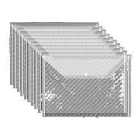 Lot de 30 pochettes transparentes rangement for documents A4, style bouton-pression, for le bureau, tri et l'organisation pour Étiquette(White2)