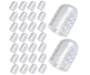 Lot de 30 protections d'orteils en silicone transparent anti-friction, petites couvertures respirantes et résistantes à la transpiration, bonne élasticité, capuchons souples pour femmes et hommes
