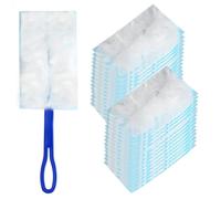 Lot de 30 Recharges de Plumeaux pour Plumeau | Recharges de Plumeaux compatibles avec Swiffer Recharges Plumeaux, Recharge pour Poussière, avec 1 x Poignée