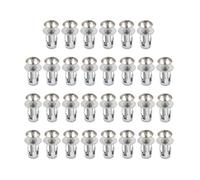 Lot de 30 rivets en forme de pétales pour installation de rideau, M8 x 30 | Acier au carbone, résistant à la rouille, design extensible, rainure transversale foncée, 30 pièces, pour cloison sèche
