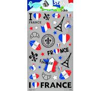 Lot de 30 stickers motif drapeau de la France - Pour fête et fête de pays
