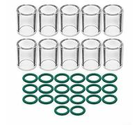 Lot de 30 tasses en verre #10 et kit de bague O-For pour SR WP-17/18/26 et WP-9/20 pour chalumeaux de soudage TIG | Buse résistante à la chaleur avec joints haute température