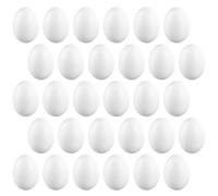 Lot de 30 œufs en polystyrène de 4,5 cm - Blanc - Pour peindre, coller et décorer - Idéal pour les œufs de Pâques, la technique de paillettes et les projets de bricolage