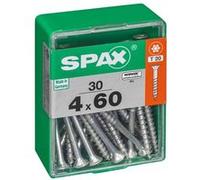 Lot de 30 vis acier tête autofraisée plate SPAX, Diam.4 mm x L.60 mm G