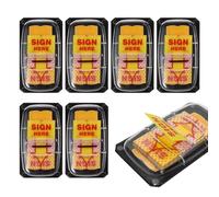 Lot de 300 autocollants Sign Here Post Its Flags Tabs Flags Sticky Notes Onglets Marqueurs de page Fournitures de notaire pour bureau, école, carnet de notes (100)