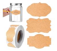 Lot de 300 étiquettes autocollantes vierges inscriptibles pour bocaux - 5 x 3 cm - Pour couvercles de bouteilles d'huile, mise en conserve des aliments, garde-manger, Noël, enveloppe de vacances