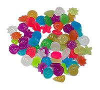 Lot de 300 galets lumineux colorés et imperméables en résine pour l'aménagement paysager - Pour terrasse, , trottoir, extérieur, cour, jardin, aquarium