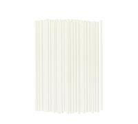 Lot de 300 pailles jetables en papier biodégradables pour mariage, anniversaire, fête, fournitures de décoration (blanc)