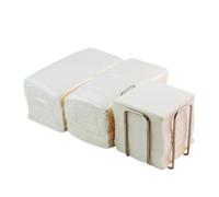 Lot de 300 serviettes cocktail en papier blanc + porte-serviettes de table en acier inoxydable - Texture micro-point - Plus épaisses et absorbantes - 10 x 10 cm pliées - Hostelnovo