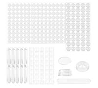 Lot de 300 Transparente Pieds Adhésifs, 4 Tailles Patin Silicone Autocollant, Tampon Amortisseur Transparent, Butées de Protection en Caoutchouc pour Portes Armoires