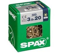 Lot de 300 vis acier tête fraisée pozidriv SPAX, Diam.3.5 mm x L.20 mm G