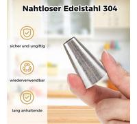 Lot de 31 douilles en acier inoxydable pour la décoration de gâteaux
