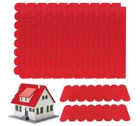 Lot de 32 bardeaux de toit autocollants pour nichoir à oiseaux, bardeaux bitumés, mini tuiles de toit pour nichoir, clapier, hôtel à insectes, cabane d'arbre, abri de jardin, accessoires pour nichoir