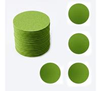 Lot de 32 Dessous de Verre Feutre Rond 10cm Vert Premium Absorbant et Antidérapant sous Verre pour Protection Table Cuisine Bar Bureau Set de Table Lavable Résistant à la Chaleur pour Boissons