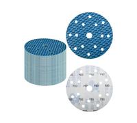 Lot de 32 disques abrasifs de 150 mm - Forme diamant - Grain 80 - 150 mm - Pour ponceuse excentrique, polisseuse, ponceuse (bleu)