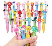 Lot De 32 Mini Stylo à Bille 4 Couleurs Kawaii Pour Fille Et Garcon | Stylos Fantaisie Pochette Surprise, Idée Petit Cadeau Anniversaire Enfants Invité, Sachet De Bonbon Et Goodies