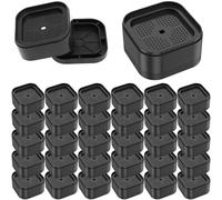 Lot de 32 rehausseurs de meubles de plus de 5 cm - En plastique - Réglables - Carrés - Très résistants - Empilables - Pour table, bureau, canapé, chaise, canapé