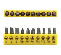 Lot de 33 embouts de tournevis magnétiques 6,3 mm | Ensemble de 33 pièces avec embouts hexagonaux de type Y, de type U et hexagonaux avec tige hexagonale magnétique intégrée de