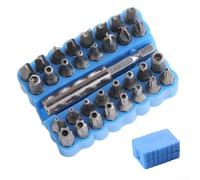 Lot de 33 embouts hexagonaux pour clé Torx pour clé à trois ailettes, kit de réparation de précision pour outils électroniques automobiles, étui bleu