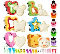 Lot de 33 emporte-pièces pour sandwichs pour enfants, emporte-pièces et pince à sandwichs (grand format), emporte-pièces à pain, pince à sandwichs avec emporte-pièces pour légumes et fruits pour les b