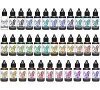 Lot de 35 flacons de 30 ml d'encre à résine Octopus Fluids, encre à alcool pour résine époxy et résine UV