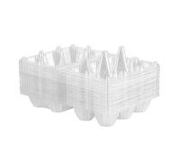 Lot de 36 boîtes à œufs en plastique transparent, contenant de rangement pour œufs, pour pâturage, réfrigérateur, 6